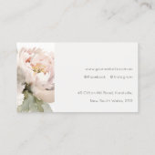 Moderner Dusky Blush Wasserfarbe Blumenstrauß Visitenkarte (Rückseite)