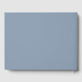 Moderner Dusty Blue Minimalistisch Script Wedding Gästebuch (Rückseite)