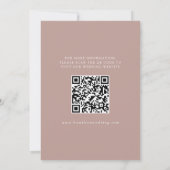 Moderner Dusty Rose 3 Foto QR Code Save The Date (Rückseite)