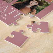 Moderner Dusty Rose 9 Foto Collage Abschluss Puzzle (Seite)