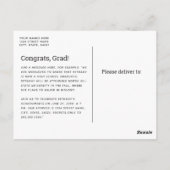 Moderner Dusty Rose & Gold Foto Abschluss Postkarte (Rückseite)