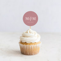 Moderner Dusty Rose Monogram Wedding Umschlag Aufk