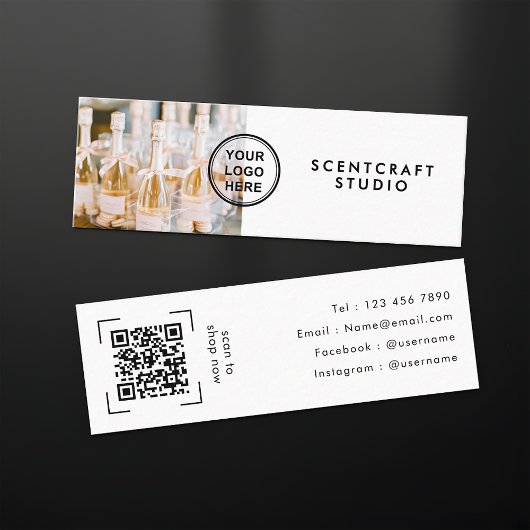Moderner Ecommerce Online-Shop QR-Code Mini Visitenkarte