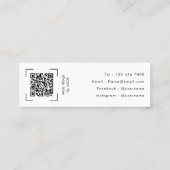 Moderner Ecommerce Online-Shop QR-Code Mini Visitenkarte (Rückseite)