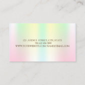 Moderner Edelkuchen, Süßigkeiten, Bäckerei hologra Visitenkarte (Rückseite)