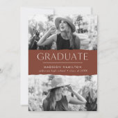 Moderner Edge Brown 2 Foto Abschluss Ankündigung (Vorderseite)