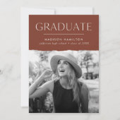 Moderner Edge Brown Foto Abschluss Ankündigung (Vorderseite)