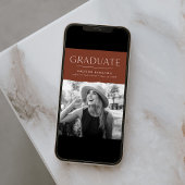 Moderner Edge Brown Foto Abschluss Ankündigung