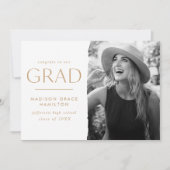 Moderner Edge Gold Foto Abschluss Ankündigung (Vorderseite)