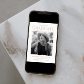 Moderner Edge Gold Foto Abschluss Ankündigung