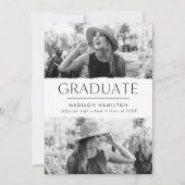 Moderner Edge White 2 Foto Abschluss Ankündigung (Vorderseite)