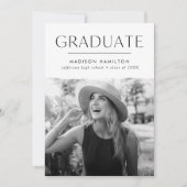 Moderner Edge White Foto Abschluss Ankündigung (Vorderseite)