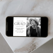 Moderner Edge White Foto Abschluss Ankündigung