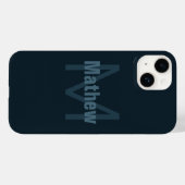 Moderner editierbarer Name Case-Mate iPhone Hülle (Rückseite (Horizontal))