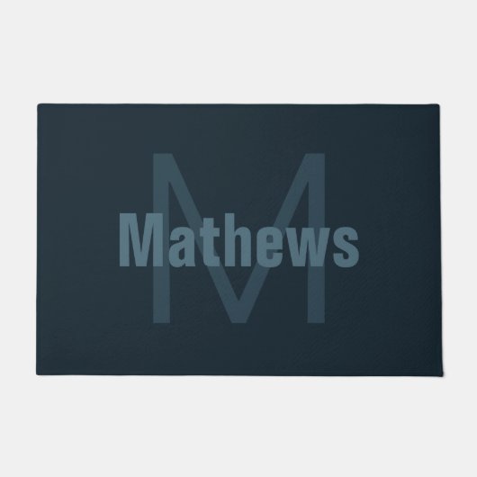 Moderner editierbarer Name Fußmatte (Vorderseite)