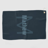 Moderner editierbarer Name Golfhandtuch (Horizontal)