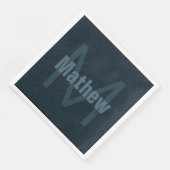 Moderner editierbarer Name Serviette (Ecke)