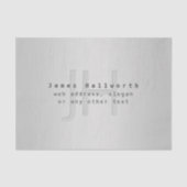 Moderner editierbarer Name & Slogan | Grauer Gradi Seidenpapier (Vorderseite)