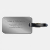 Moderner edler Gold-Metallischer mit Monogramm Nam Gepäckanhänger (Rückseite horizontal)