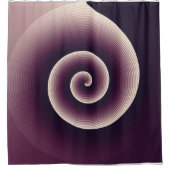Moderner Eggplant Twirl Duschvorhang (Vorderseite)