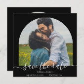 Moderner Ein-Foto-Arsch Save the Date Einladung (Vorne/Hinten)