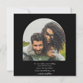 Moderner Ein-Foto-Arsch Save the Date Einladung (Rückseite)