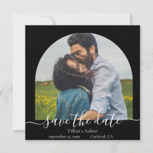 Moderner Ein-Foto-Arsch Save the Date Einladung