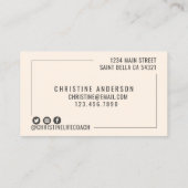 Moderner Einfach-Life Coach Personal Trainer | Cre Visitenkarte (Rückseite)