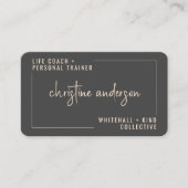 Moderner Einfach-Life Coach Personal Trainer | Gra Visitenkarte (Vorderseite)