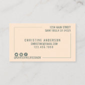 Moderner Einfach-Life Coach Personal Trainer | Grü Visitenkarte (Rückseite)