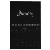 Moderner Einfache Wandplaner Minimalistisch Black Kalender (Jan 2027)