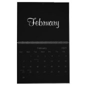 Moderner Einfache Wandplaner Minimalistisch Black Kalender (Feb 2027)