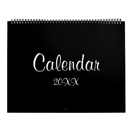 Moderner Einfache Wandplaner Minimalistisch Black Kalender (Titelbild)