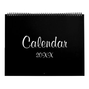 Moderner Einfache Wandplaner Minimalistisch Black  Kalender