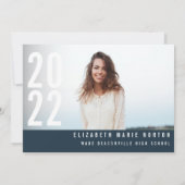 Moderner, einfacher 3 Foto Abschluss, einfach mari Ankündigung (Rückseite)