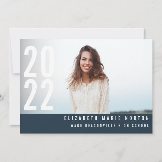 Moderner, einfacher 3 Foto Abschluss, einfach mari Ankündigung (Rückseite)