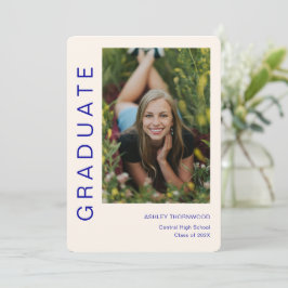 Moderner einfacher Abschluss für vertikales Foto Einladung