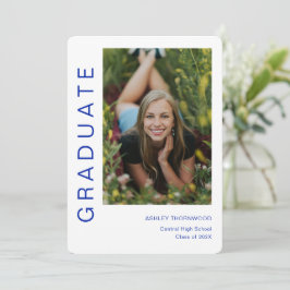 Moderner einfacher Abschluss für vertikales Foto Einladung