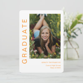 Moderner einfacher Abschluss für vertikales Foto Einladung