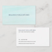 Moderner einfacher aquamariner visitenkarte (Vorne/Hinten)