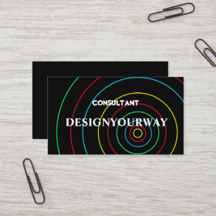 Moderner einfacher Balck abstrakt Beruflich Visitenkarte