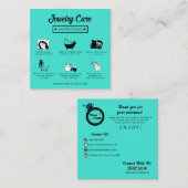 Moderner, einfacher, Beruflicher, Aquamariner Juwe Quadratische Visitenkarte (Vorne/Hinten)