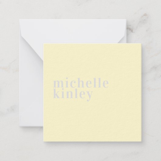 Moderner einfacher beruflicher Name personalisiert Mitteilungskarte (Vorderseite)