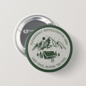 Moderner einfacher Camping Weekend Junggeselinnen- Button (Vorne & Hinten)