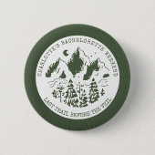 Moderner einfacher Camping Weekend Junggeselinnen- Button (Vorderseite)