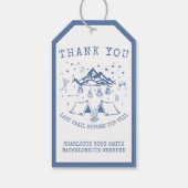 Moderner einfacher Camping Weekend Junggeselinnen- Geschenkanhänger (Rückseite)