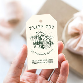 Moderner einfacher Camping Weekend Junggeselinnen- Geschenkanhänger