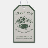 Moderner einfacher Camping Weekend Junggeselinnen- Geschenkanhänger (Vorderseite)