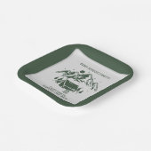 Moderner einfacher Camping Weekend Junggeselinnen- Pappteller (Gewinkelt)