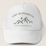 Moderner einfacher Camping Weekend Junggeselinnen- Truckerkappe<br><div class="desc">Modern Simple Camping Weekend Junggeselinnen-Abschied Trucker Hat</div>